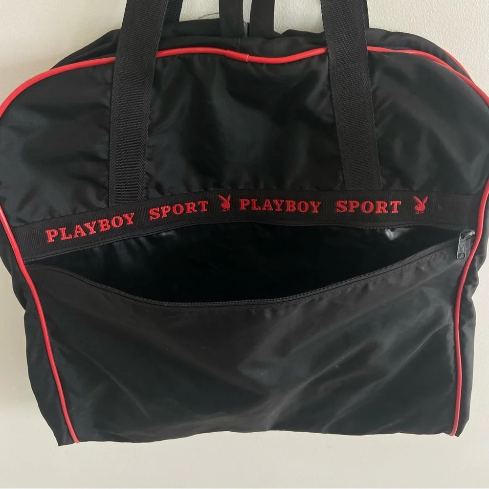 Vintage Rare PLAYBOY‎ Sport Black Red Travel Garment Bag